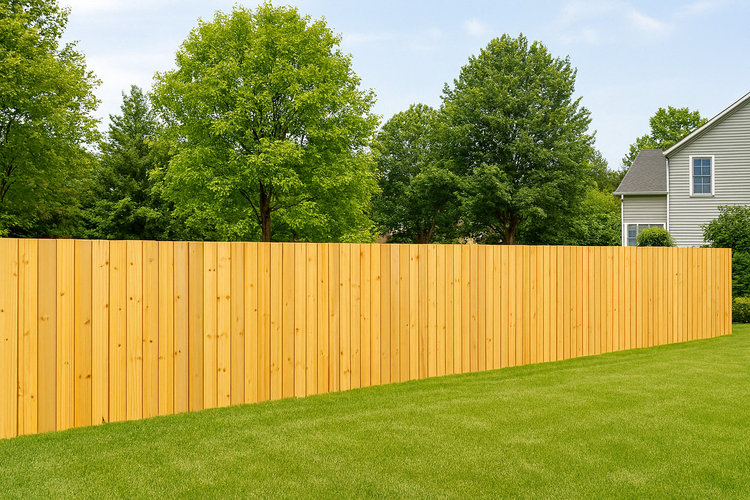 Clean fence after pressure washing removal of mold and mildew Knightdale NC